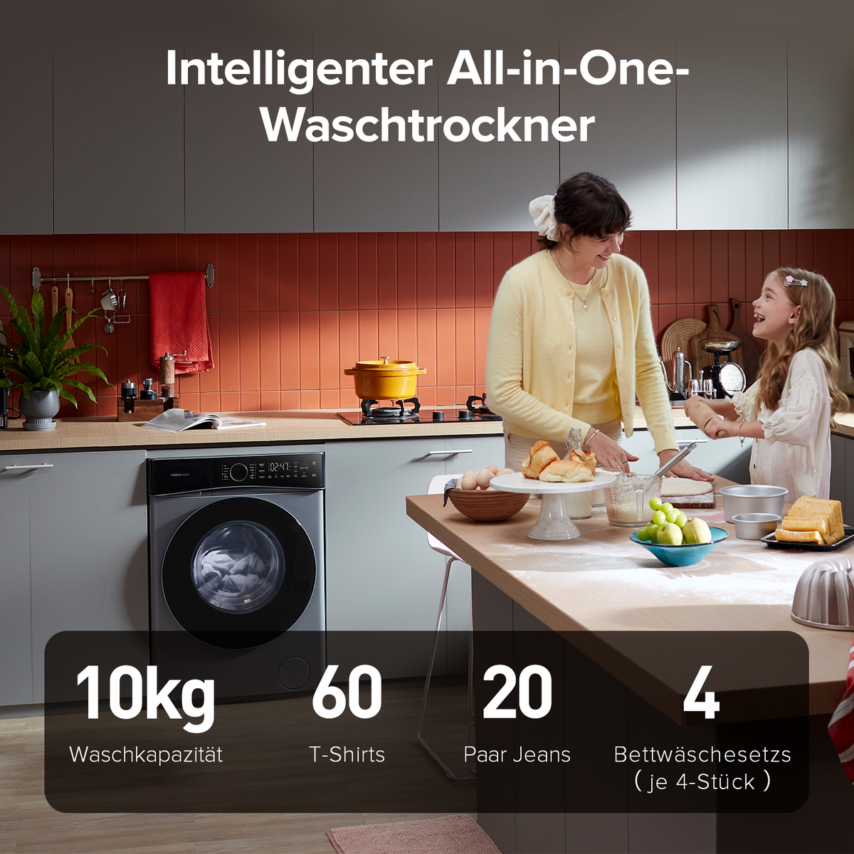 Roborock Zeo Lite Waschtrockner mit der Zeo-Cycle® Trocknungstechnologie