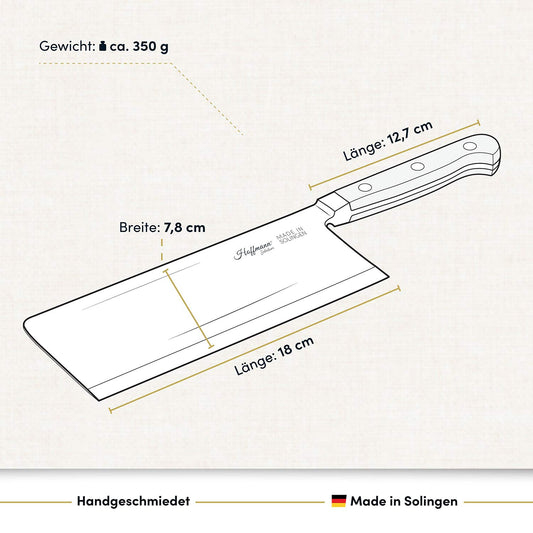 Hackmesser 18 cm, handgeschmiedet in Solingen