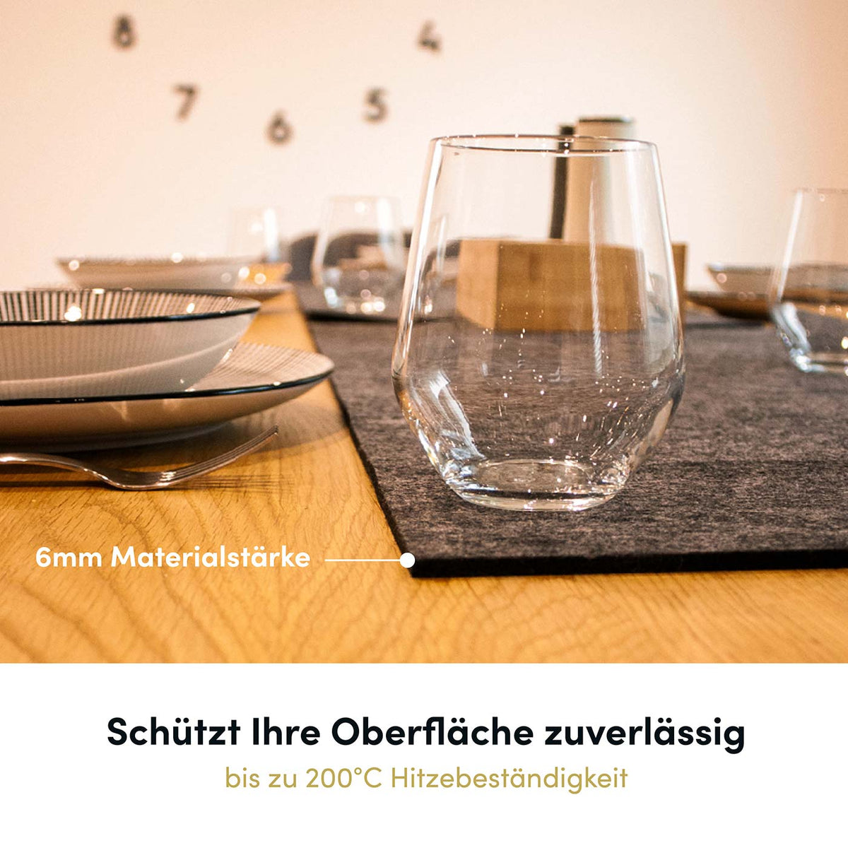 17-teilige Tischdeko: Tischläufer 150x40 cm I Platzsets I Untersetzer