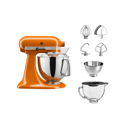 KitchenAid 4,8 L 5KSM175 Artisan Küchenmaschine Glasset mit Glasschüssel
